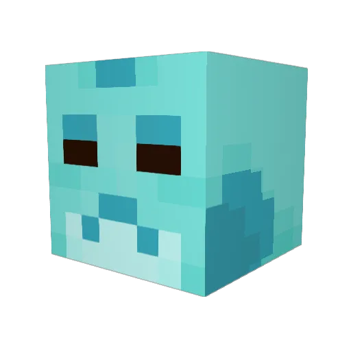 Ardasito Minecraft avatar head, 3D render