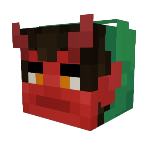 ArdeiPiparca Minecraft avatar head, 3D render