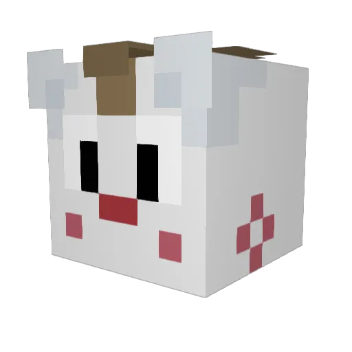 ArdenWhitefur Minecraft avatar head, 3D render