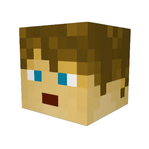 Ardenly Minecraft avatar head, 3D render