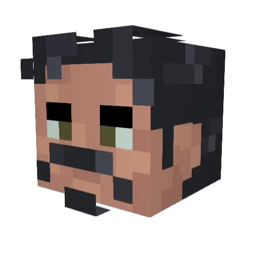 ArdentSpark Minecraft avatar head, 3D render