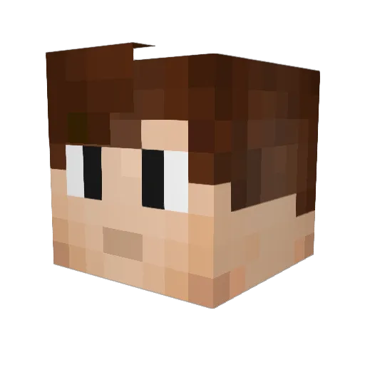Ardhon Minecraft avatar head, 3D render