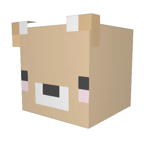 Ardillua Minecraft avatar head, 3D render