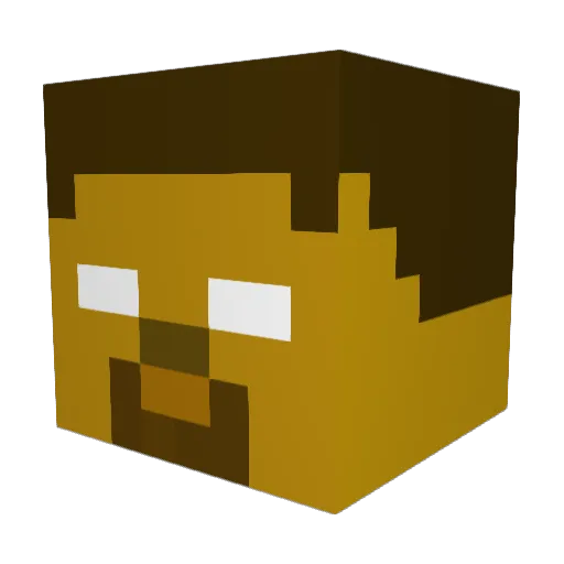 Arduks Minecraft avatar head, 3D render