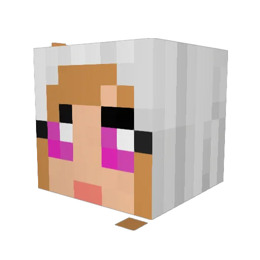 Ardzana Minecraft avatar head, 3D render