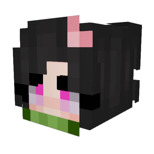 AreAkane Minecraft avatar head, 3D render
