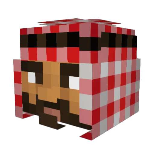 AreDolphHitLea Minecraft avatar head, 3D render