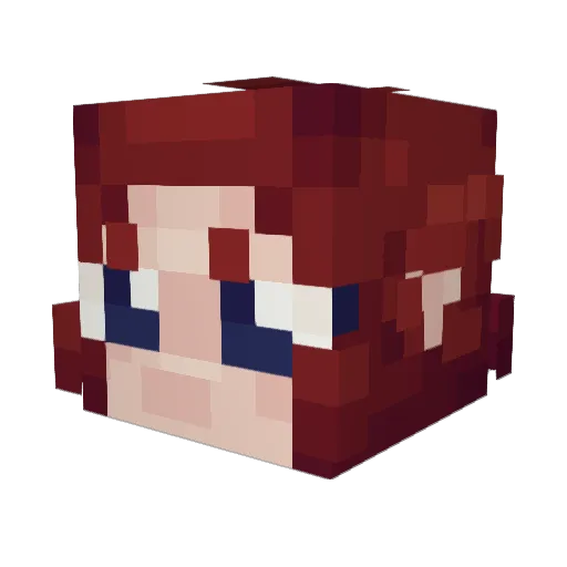 AreUKittenMe Minecraft avatar head, 3D render
