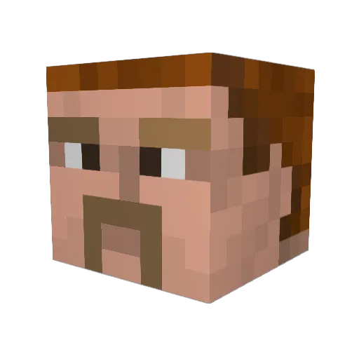 AreYouChris Minecraft avatar head, 3D render