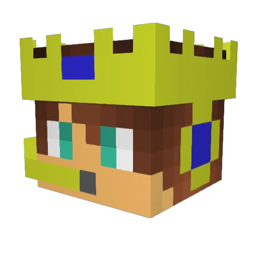 AreYouDriving Minecraft avatar head, 3D render