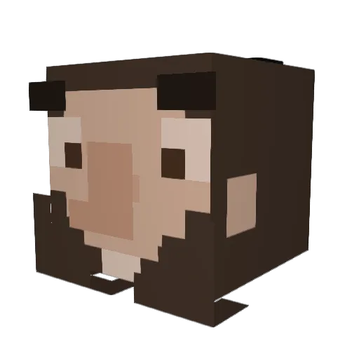 AreYouThic Minecraft avatar head, 3D render