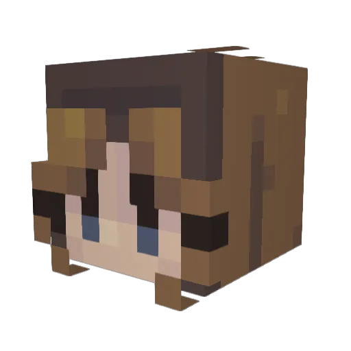 AreaOfGaming Minecraft avatar head, 3D render