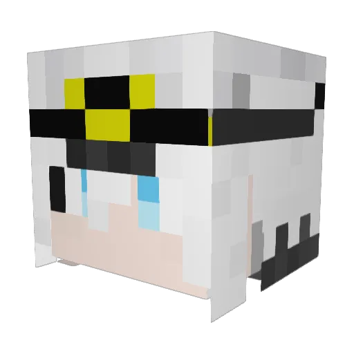 Areally Minecraft avatar head, 3D render