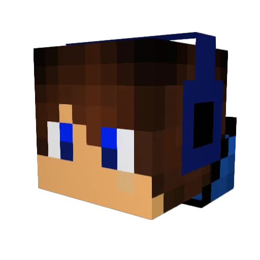 Arec Minecraft avatar head, 3D render