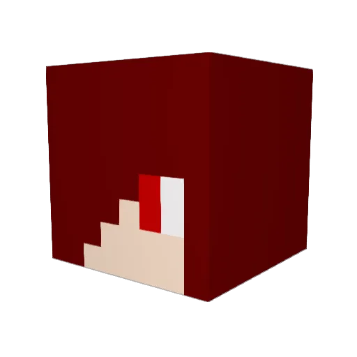 Arecard Minecraft avatar head, 3D render