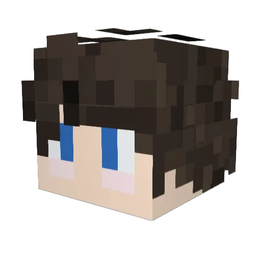 Aredin Minecraft avatar head, 3D render
