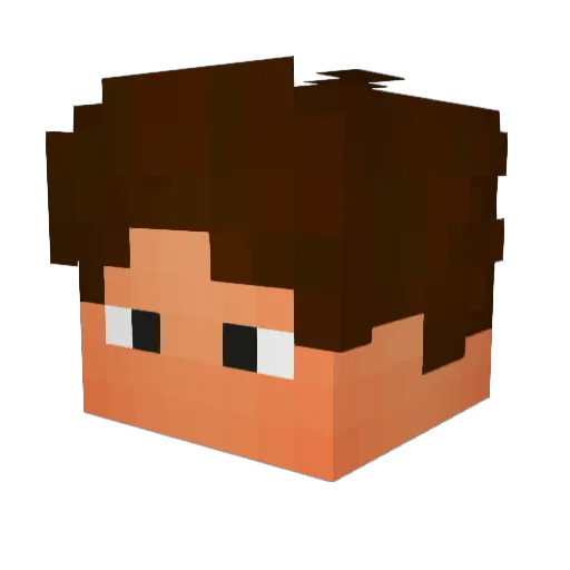 Areebomama Minecraft avatar head, 3D render