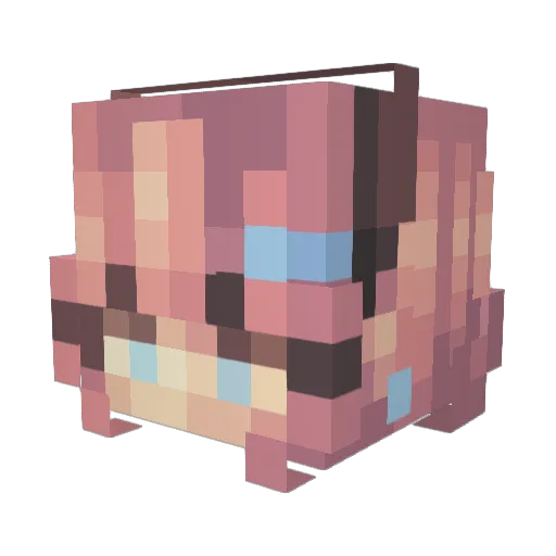 Areedemoon Minecraft avatar head, 3D render