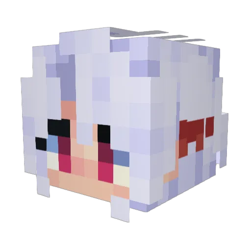 Areef Minecraft avatar head, 3D render