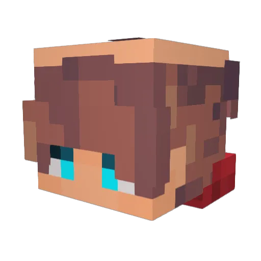 Arefmop Minecraft avatar head, 3D render
