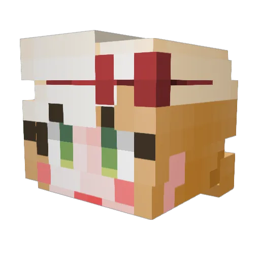 Aregno Minecraft avatar head, 3D render