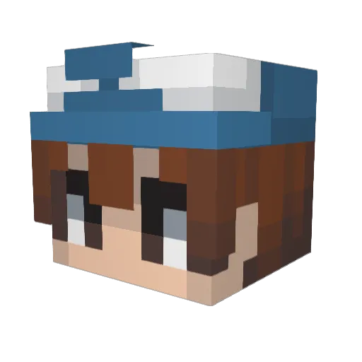 Areith9 Minecraft avatar head, 3D render