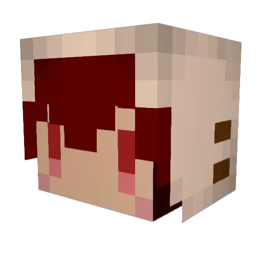 Arekciel Minecraft avatar head, 3D render