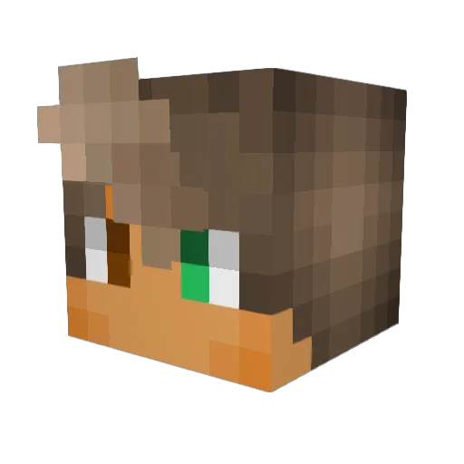 Arelina24 Minecraft avatar head, 3D render
