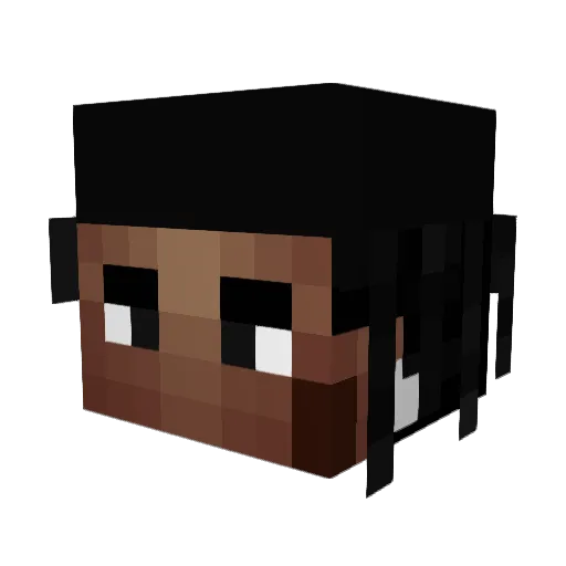 ArellJK Minecraft avatar head, 3D render