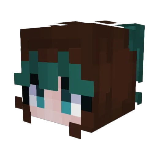 Arella_Viridia Minecraft avatar head, 3D render
