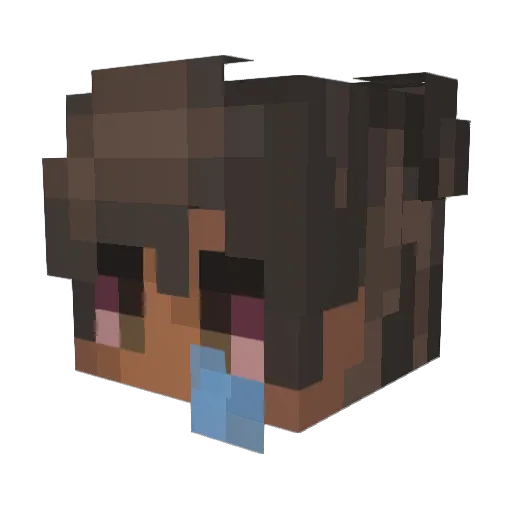Arellio Minecraft avatar head, 3D render
