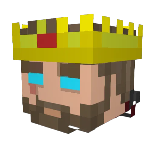 Aremius Minecraft avatar head, 3D render