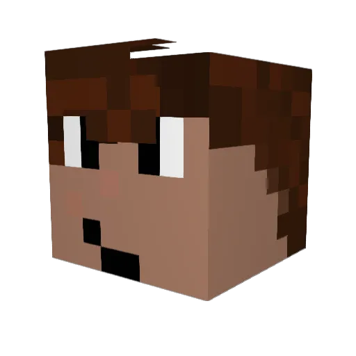 Arenzael Minecraft avatar head, 3D render