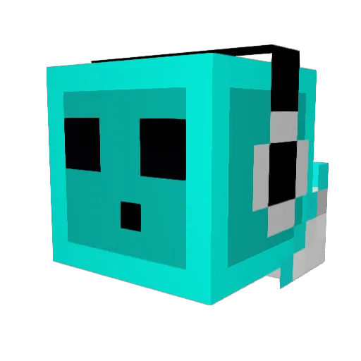 Areodactyl Minecraft avatar head, 3D render