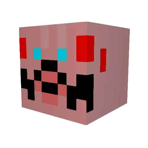 Areoth Minecraft avatar head, 3D render
