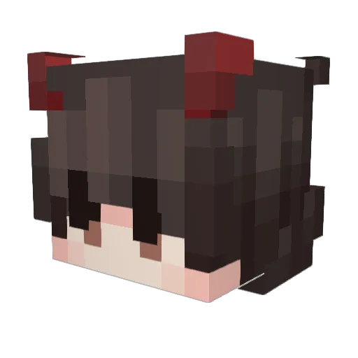 Areox3 Minecraft avatar head, 3D render