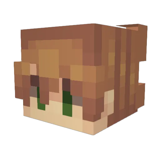 Areqreq Minecraft avatar head, 3D render