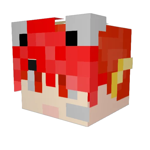 Ares_wolf Minecraft avatar head, 3D render