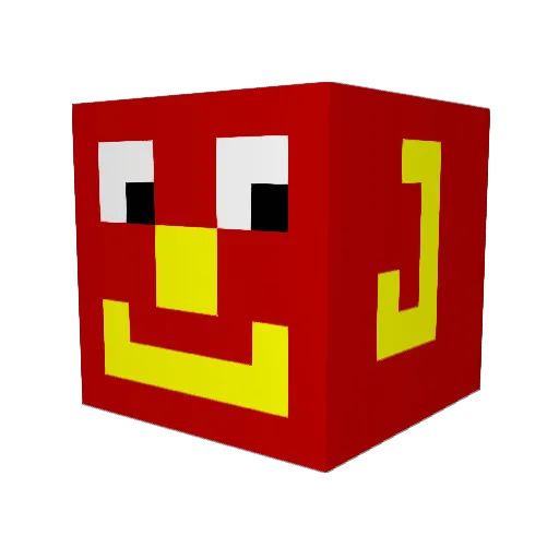 Aresram Minecraft avatar head, 3D render