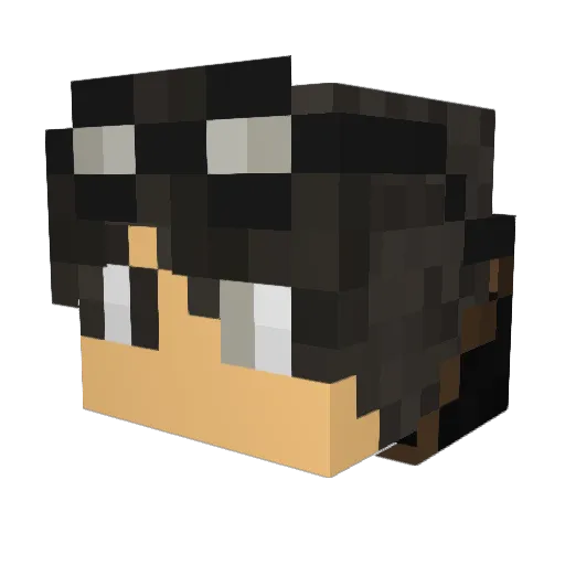 Arestmo Minecraft avatar head, 3D render