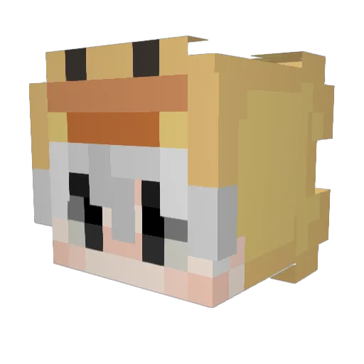 AretiaOnTop Minecraft avatar head, 3D render