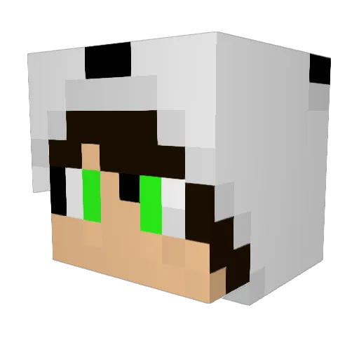 Aretxaga Minecraft avatar head, 3D render