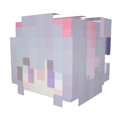 Areyouhello Minecraft avatar head, 3D render