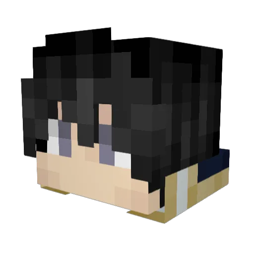 ArezF7 Minecraft avatar head, 3D render