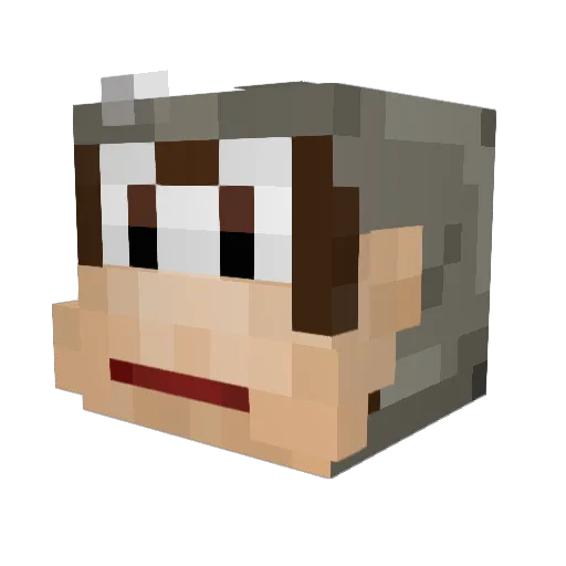Arezard Minecraft avatar head, 3D render