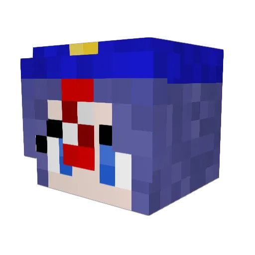 Arezou Minecraft avatar head, 3D render