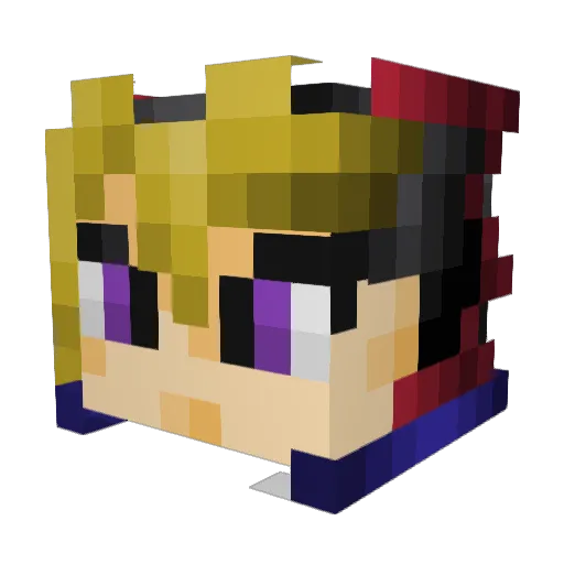 Arfnanners Minecraft avatar head, 3D render