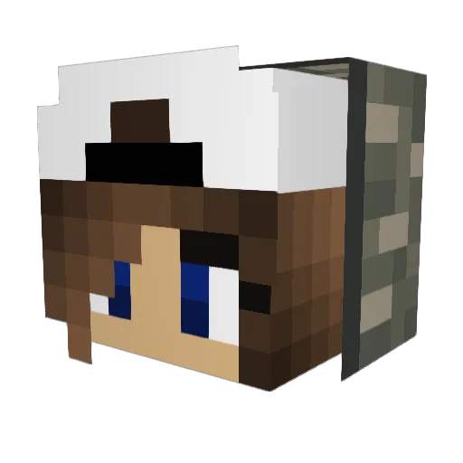 Arg0nek Minecraft avatar head, 3D render