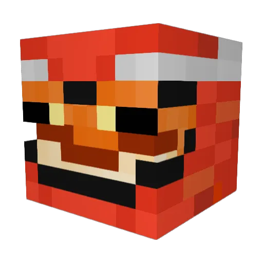 ArgMi Minecraft avatar head, 3D render