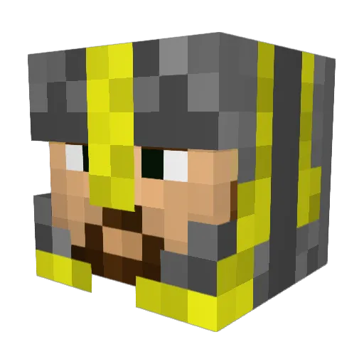 Argaan Minecraft avatar head, 3D render